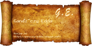 Ganóczy Edda névjegykártya